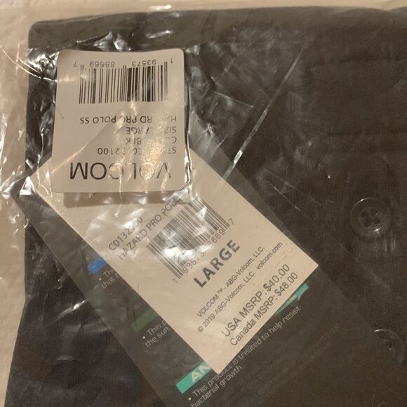 Volcom black large hazard pro polo short sleeve - Picture 3 of 5